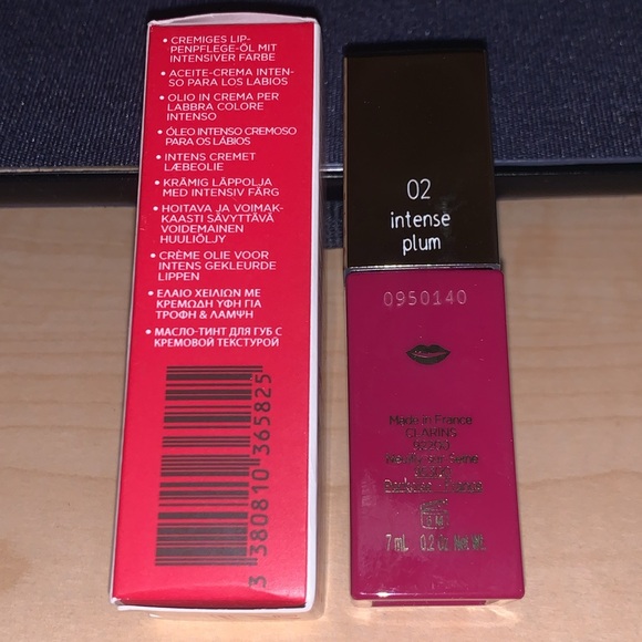 ✨Intense Plum✨Clarins Paris New In Box Light Lip Comfort Oil Intense - Picture 4 of 6